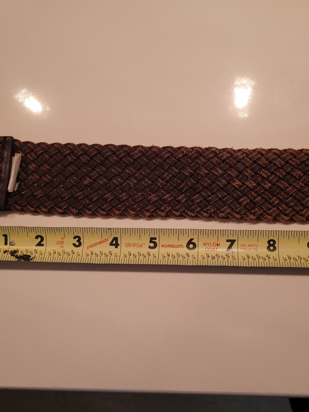 JCrew Vintage Braided Brown Leather Belt Size S - Picture 7 of 7